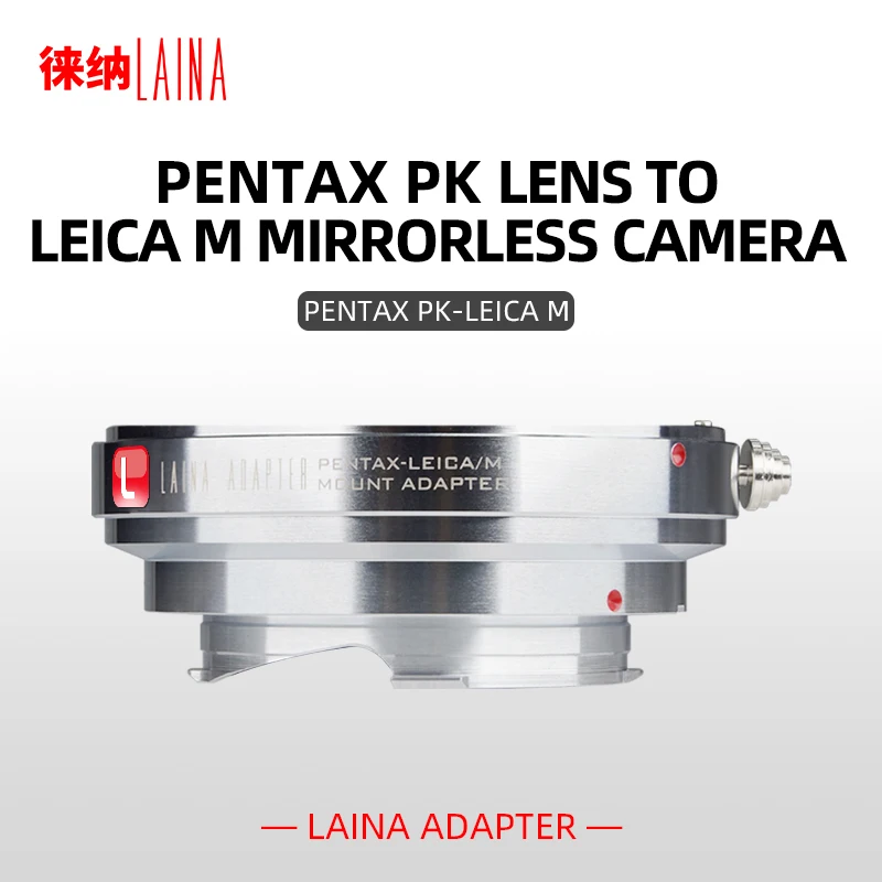 Adaptador de Montura LAINA 6BIT para Lentes Manuales Pentax PK FA a Leica LM, Compatible con Leica M