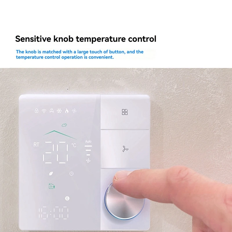 Tuya Smart Thermostats For Air Conditioner With WIFI Remote Control Smart Knob Thermostat LED Temperature Control Switch A