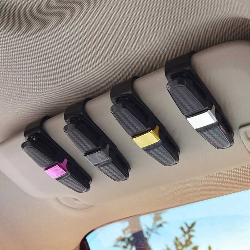 【Schön】Auto-Brillenetui Halterung für Sonnenblende, Brillen-Organizer Clip, Kartenhalter, Brillen-Autozubehör für den Innenraum
