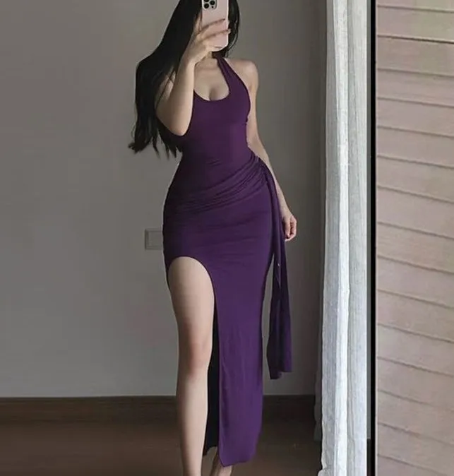 Abiti da donna Party Night senza maniche Milkmaid increspato raccolto smocking elasticità regolabile aderente artistico dimagrante pendolarismo