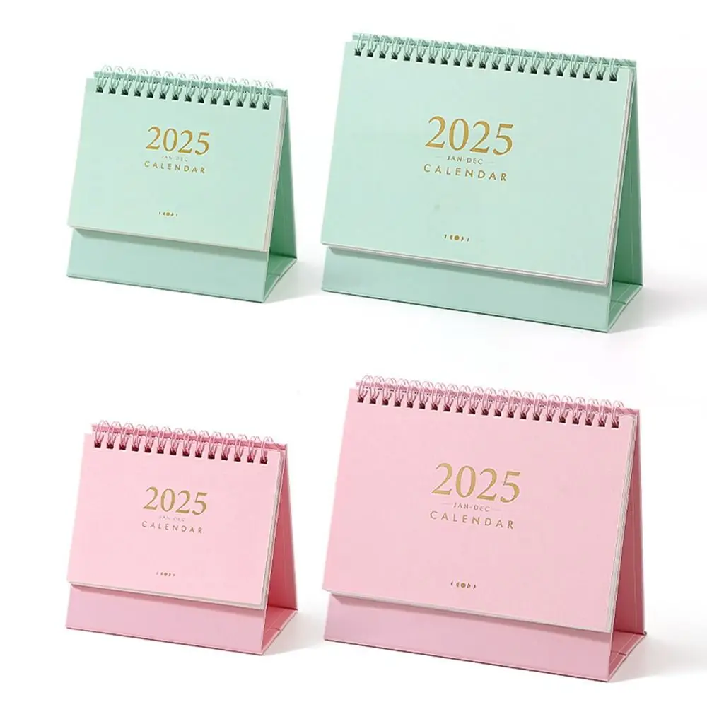 

Creative 2024-2025 Calendar 2025 Thick Paper Desktop Calendar Portable To Do List Standing Flip Calendar Student Stationery