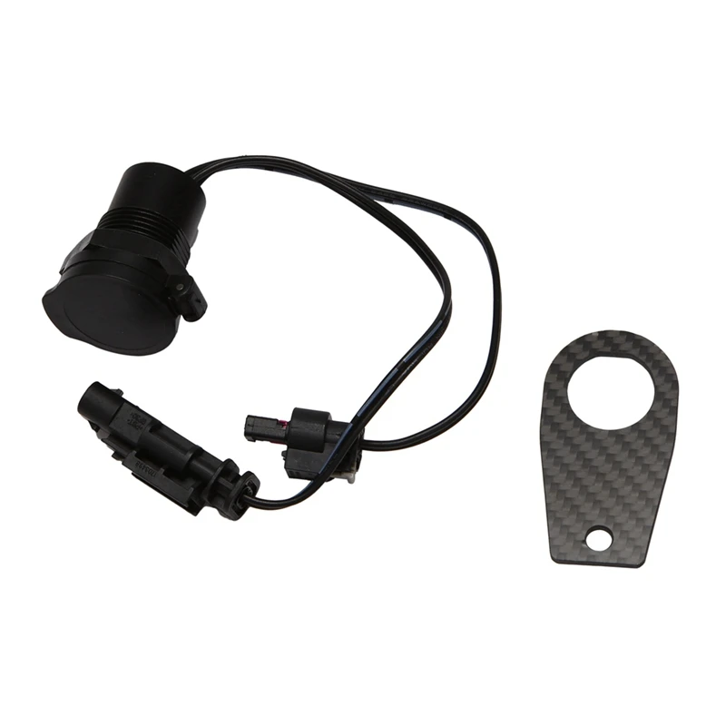 Motorcycle Dual USB Charger Power Adapter Cigarette Lighter Socket Black Plastic For BMW F700GS F 700 GS