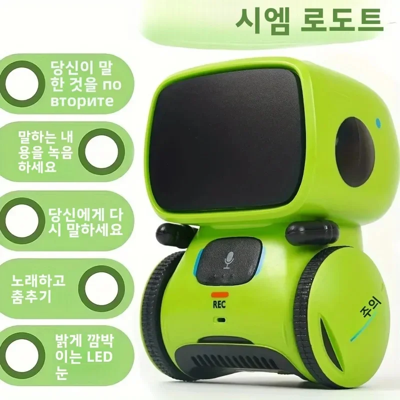 NEW Multiple Languages Smart Voice Interactive Robot Dialogue Touch Mini Robot Recording Voice Changing Children's Toy Christmas