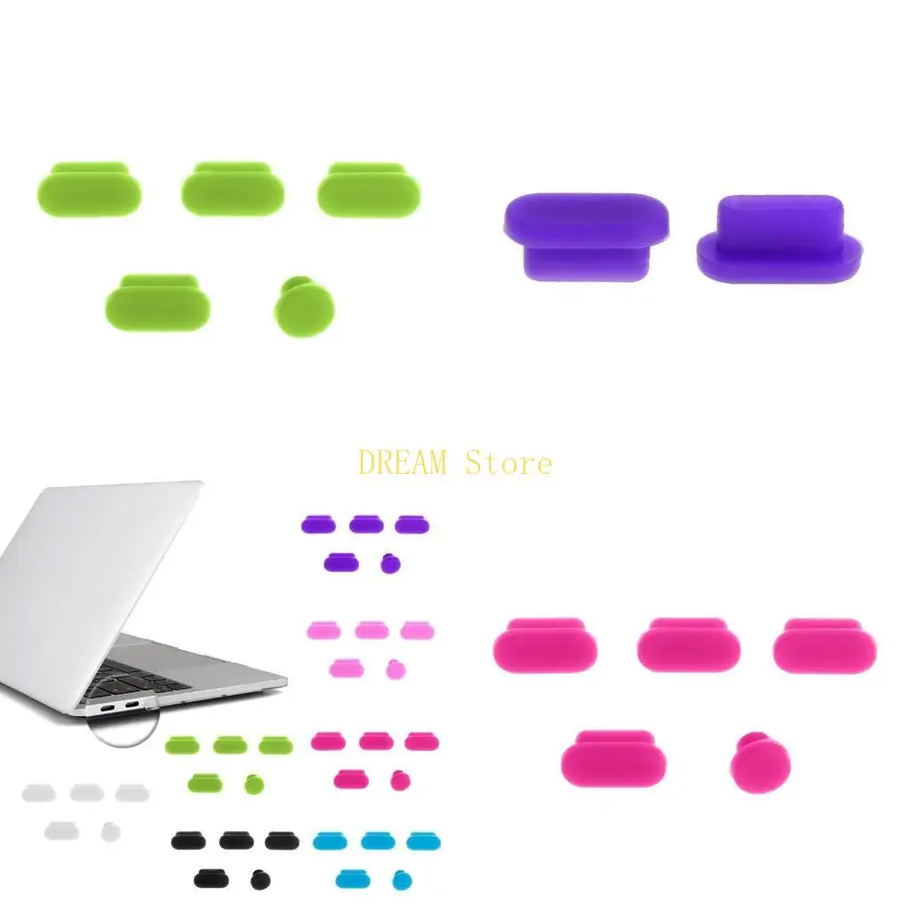 

5 шт., противопыльные заглушки, силиконовые разъемы для порта передачи данных для ноутбука, пылезащитные крючки-заглушки, лучшая