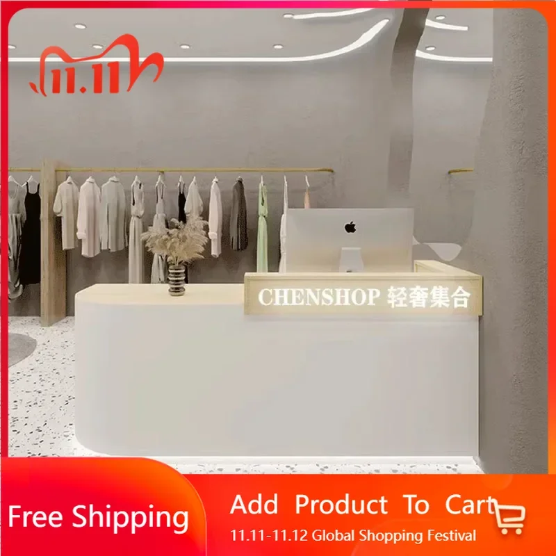 

Lectern Front Reception Desks Table Beauty Salon Furniture Reception Reception Desks Advisory Simple Mostrador Salon Furniture