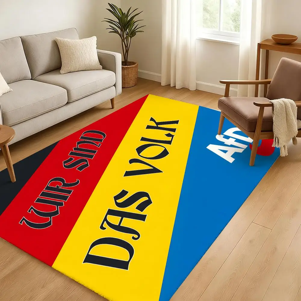 A-Alternative Afd Germany Logo Floor Mat Soft Thickened Absorbent Non-Slip Bedroom Living Room Door Mat Home Decor Flannel Rugs