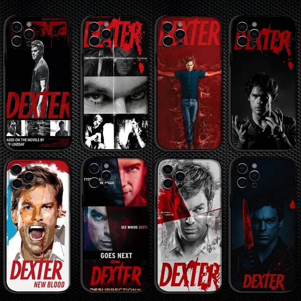 

Dexter Morgan Phone Case For iPhone 16,15,14,13,12,11 Plus,Pro Max, Soft Silicone Black Cover