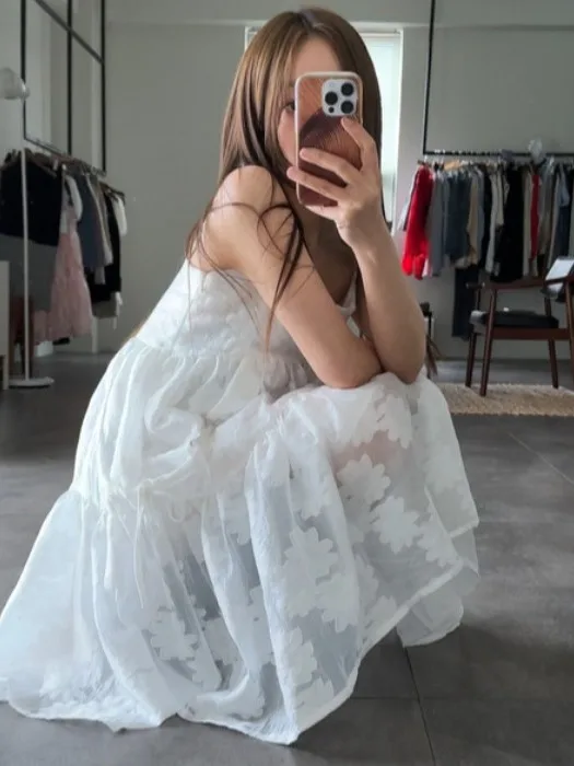 

Sweet Sle Heavy Embroidery Strap Dr Women's Summer New Design Large ket Doll Skirt Ele Classy Maxi Dr Gown