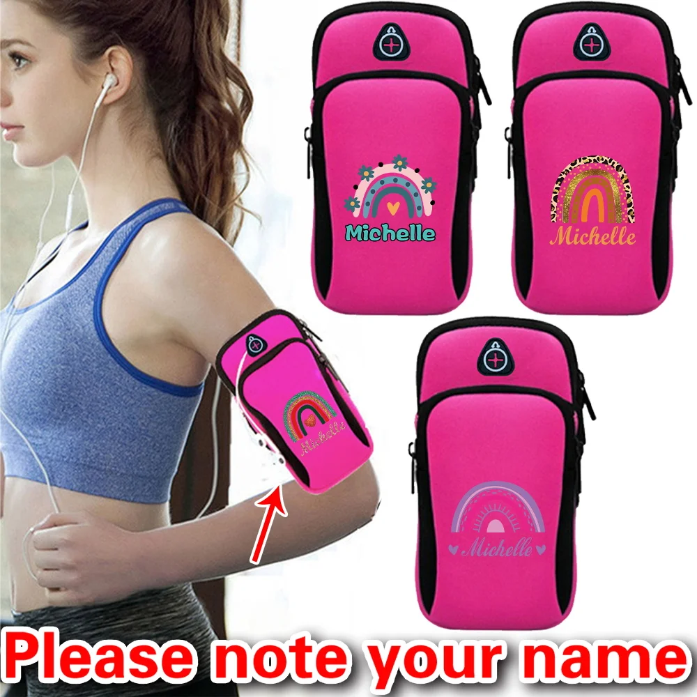 

Персонализированная модная простая печатная сумка для мобильного телефона, спортивная сумка для бега, унисекс, уличная сумка для переноски