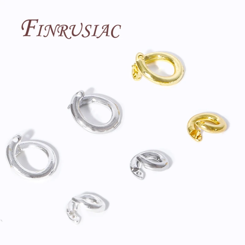 10-30 Teile/los 5,5/7,5mm Single Loop Offene Biegeringe 18K Gold Überzogene Spaltringe Anschlüsse Für Schmuck Machen, Findings Für DIY – Detail 14