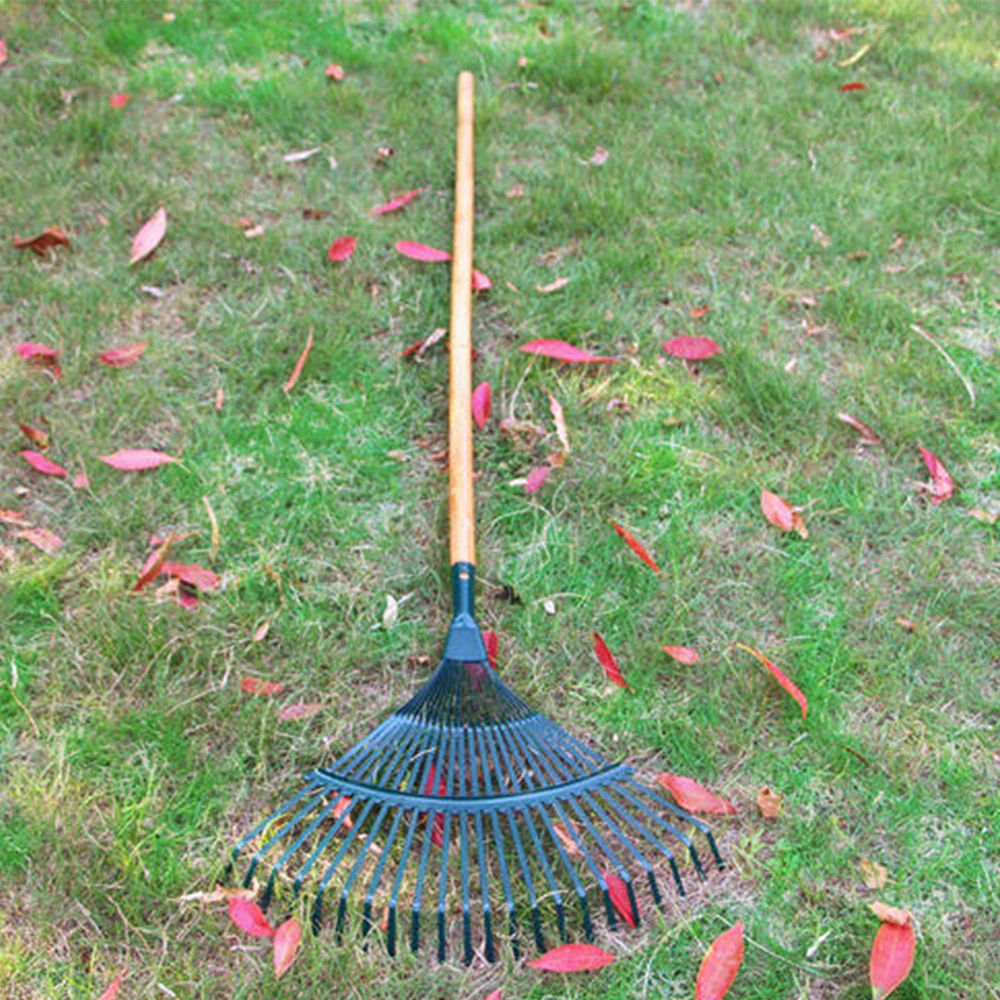 22 Tooth Iron Garden Leaf Rake Durable Grass Farming Potting Rake Landscaping Gardening Hand Tools For Gardeners