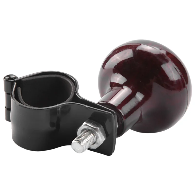 مقبض دوار لعجلة القيادة من الخشب الحبوب يناسب جميع السيارات والشاحنات والأشباه والجرارات والقوارب وعربات الجولف ملحقات مقبض الطاقة