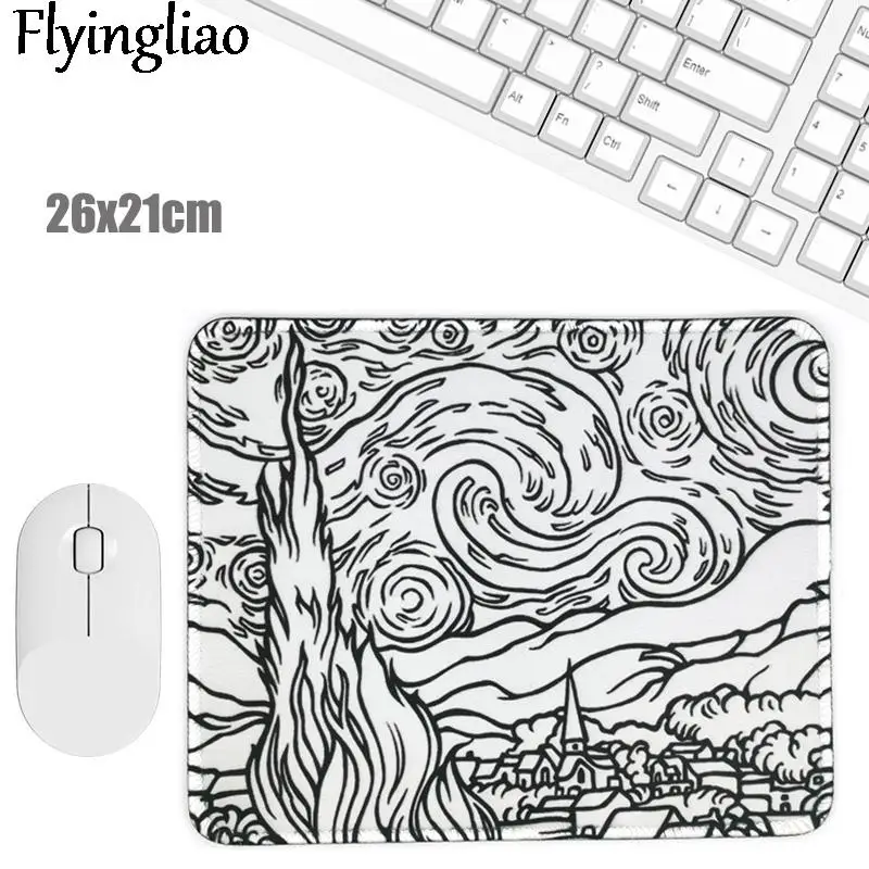 Starry Sky Mouse Pad Desk Pad Laptop Mouse Mat for Office Home PC Computer Keyboard Cute Mouse Pad Non-Slip Rubber Desk Mat