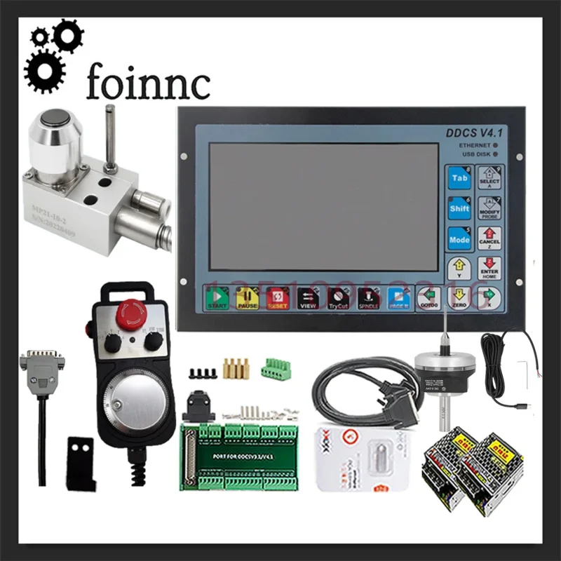 Ddcsv4.1 3/4axis Cnc Controller With Mpg Handwheel Plc Controller Supports Tool Setting Instrument Mp21-10-2, 3d Probe