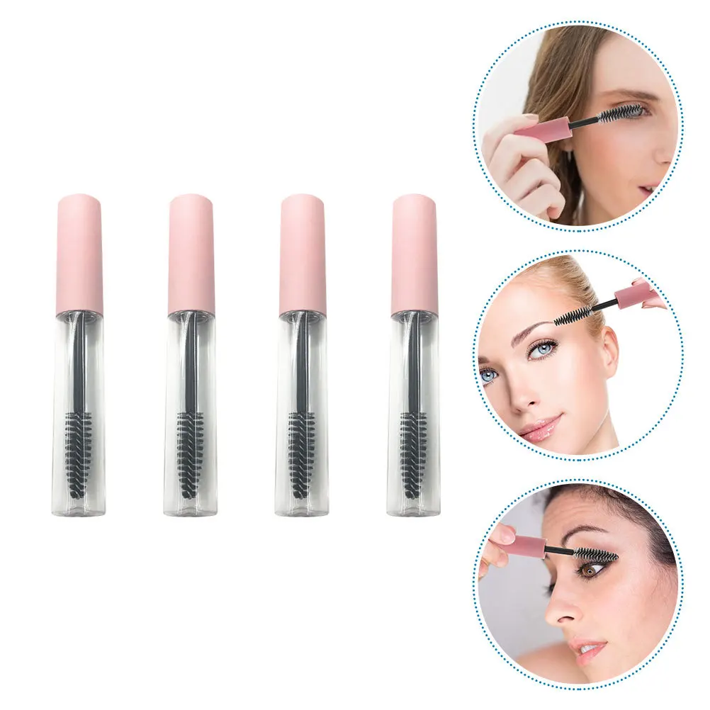 

4Pcs DIY Mascara Tubes Empty Eyelash Cream Containers Portable Refillable Washable Bottles for Liquid Eyeliner Lip