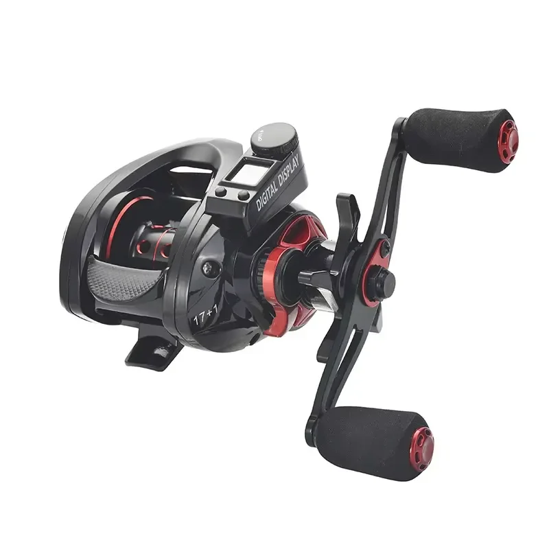 High-quality Rechargeable Metal Baitcasting Reel with 17+1BB 7.2:1 Gear Ratio 8kg Max Drag. Available with or Without