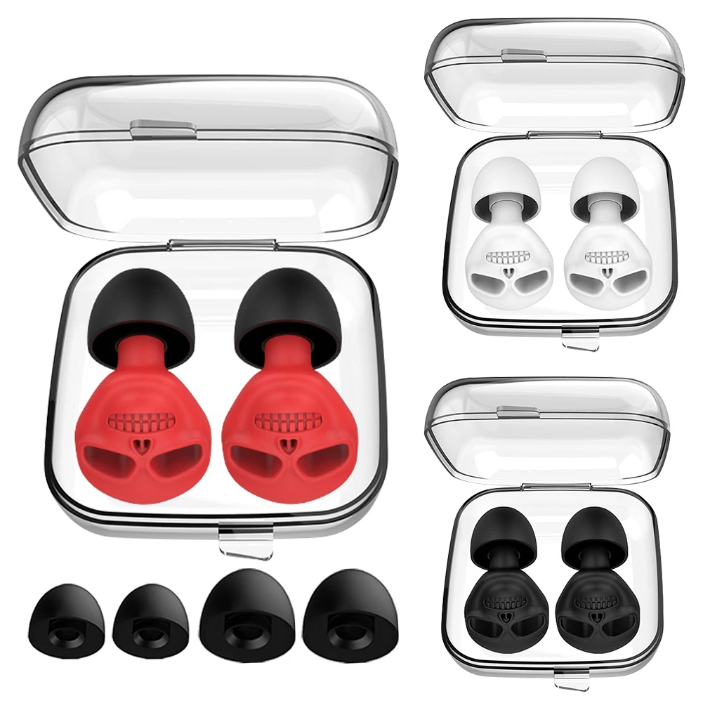 Silicone Ear Plugs Sleep Anti-Noise Snoring Earplugs Noise Cancelling For Sleeping Noise Reduction Protect Hearing Travel