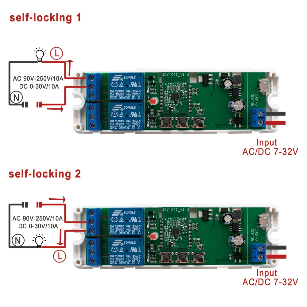 EWELINK Smart WiFi Switch 90-250V 12V 24V Dry Contact Relay Selflock/ Momentary Working Mode,Gate Switch Works with Alexa