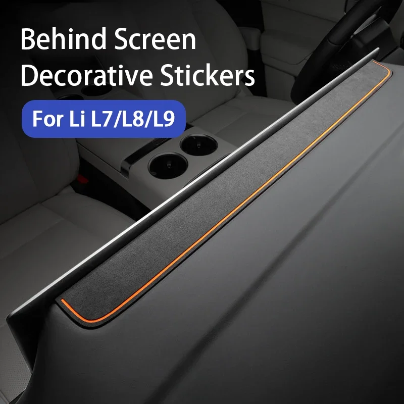 

For Leading Ideal Li LiXiang L7 L8 L9 Car Center Console Screen Rear Dashboard Suede Decorative Sticker for Leading L7/l8/l9