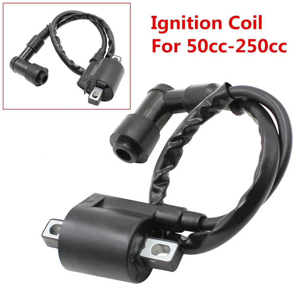 Motorcycle Ignition Coil High Pressure Coil 12V Black For ATVs Scooters 50 70 110 125 150 200 250cc Go Karts UTVs Scooters