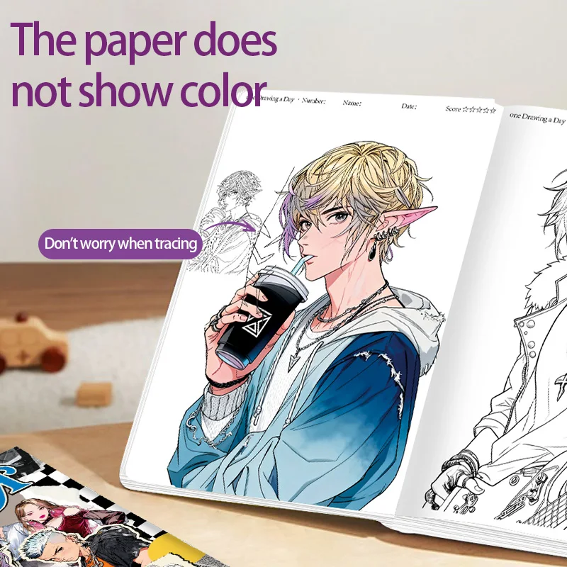 Kpop Girl Group and Boy Group Coloring Book, Comfortable Coloring Book, Painting Art Supplies, Men's and Women's Painting Picture Book, Gift, Christmas Gift