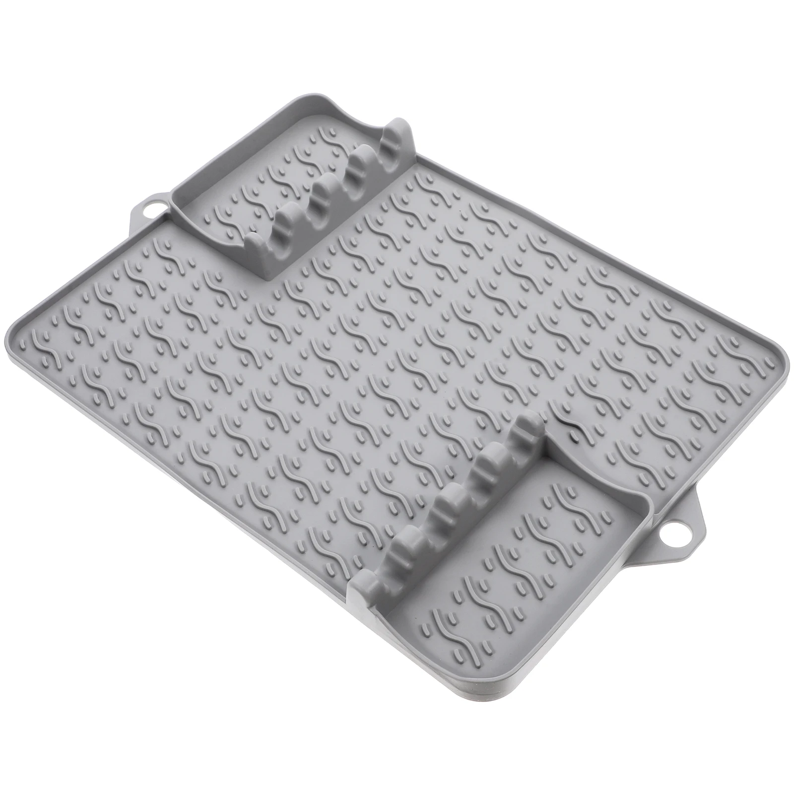 

Silicone Grill Mat BBQ Side Shelf Non-Slip Countertop Mat for Grilling Accessories Food Grade Portable Grey 40x60cm