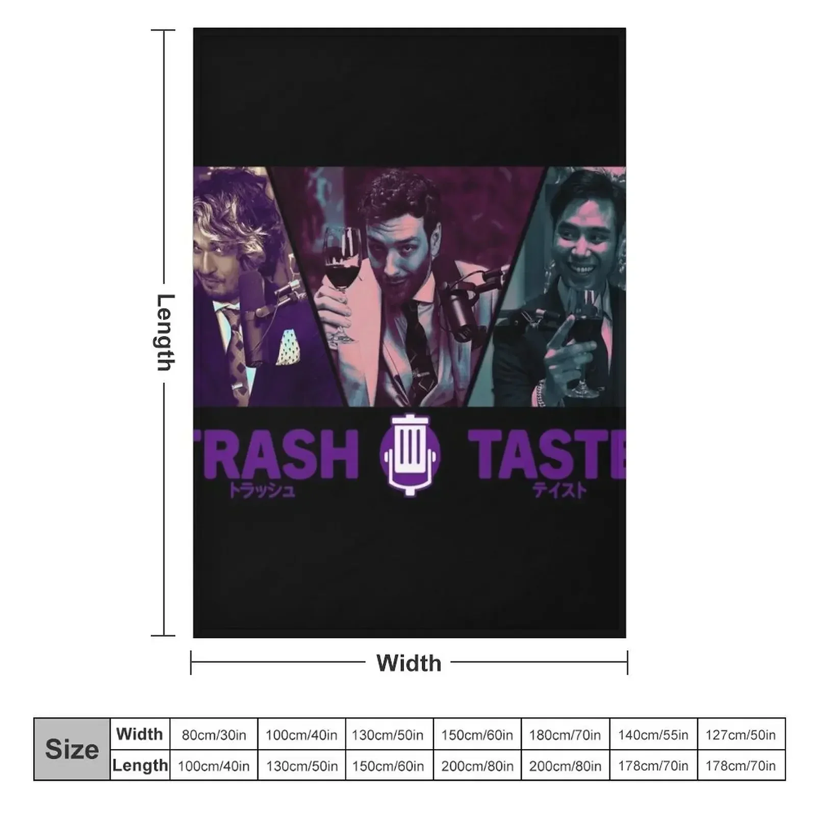 Trash taste trio (wine) Throw Blanket Cute Plaid Luxury Soft Plush Plaid Single Travel Soft Plaid Blankets