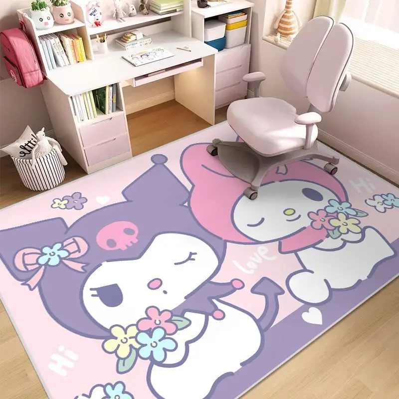 Sanrio Cartoon Kuromi dywan do salonu Cinnamoroll kryty dom kuchnia dywan antypoślizgowy dziewczyna Anime mata podłogowa do sypialni