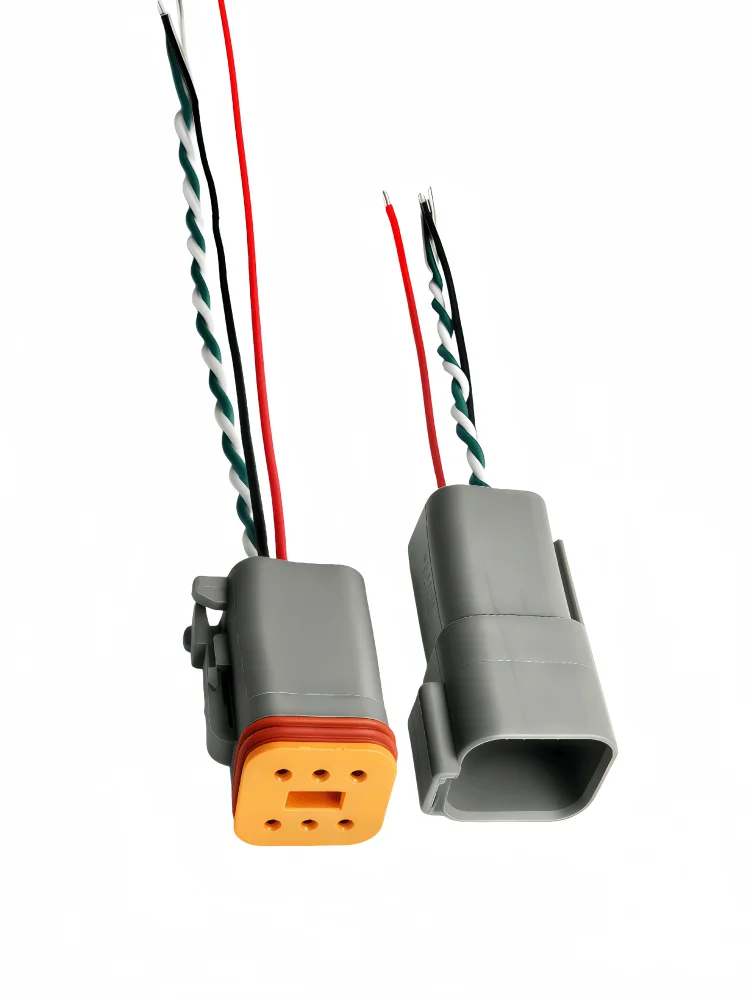 DT 6-Pin 4-Wire Automotive Sealed Electric Plug Male Female Waterproof Connector Wire Harness DT06-2S DT04-2P For Deutsch