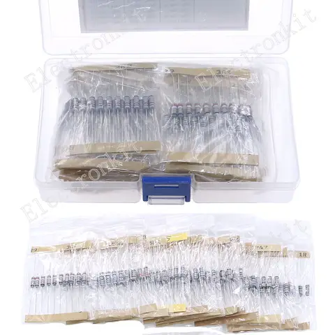 320Pcs 32Value 0.5W 0.1 ohm - 100 ohm Fuse Wirewound Resistor Assorted kit