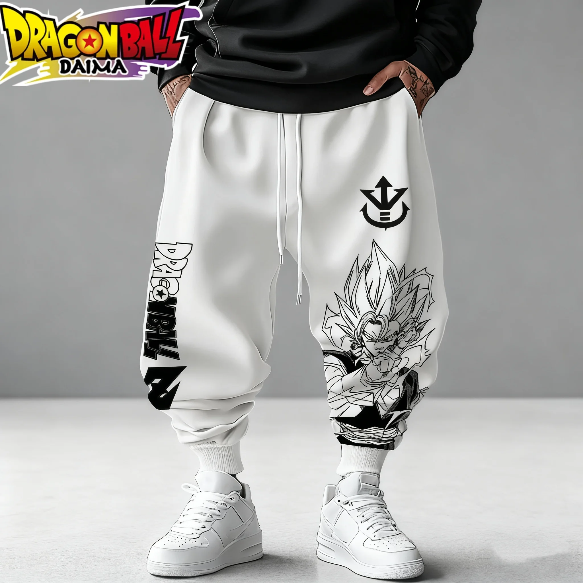 

Japanese Dragon Ball Anime Peripheral Pure Cotton Loose Sports Pants 2025 Autumn Winter Men's Women's Hip-hop Tight Sweatpants