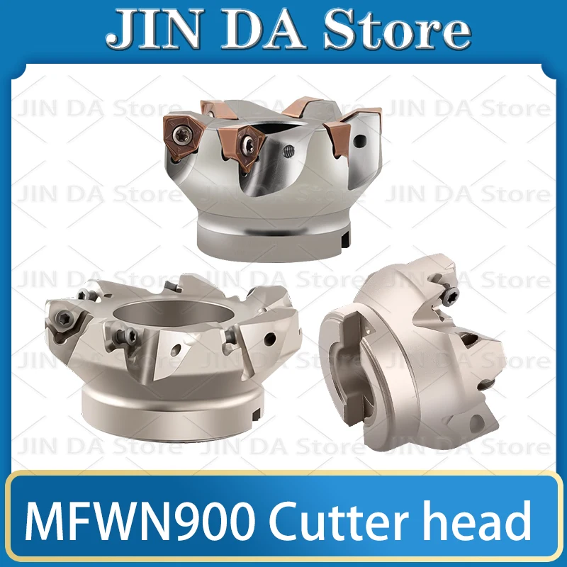 MFWN900 63 80mm double-sided hexagonal heavy-duty milling cutter head, compatible with WNMU0806 blade, FMB22 FMB27 32 tool holde