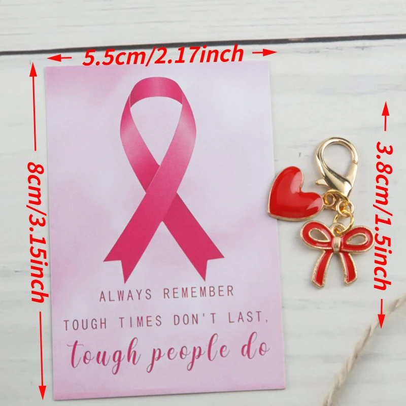 10pcs 2dInteresting bow and heart series keychain set Comes with incentive cards Long-distance relationship longing、Separating c