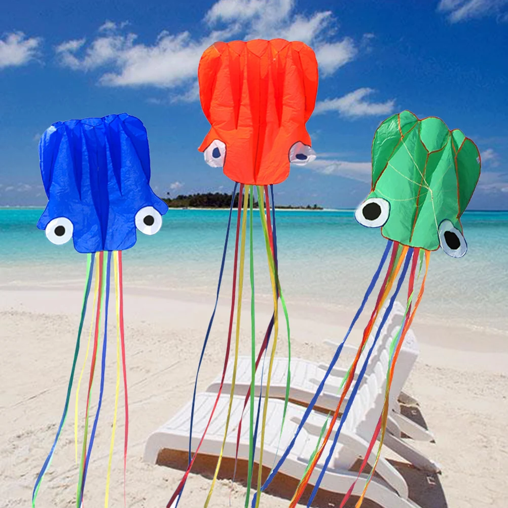 

2 Pcs Colorful Octopus Kite Outdoor Toys Animal Pocket Squid for Kid Child Kids