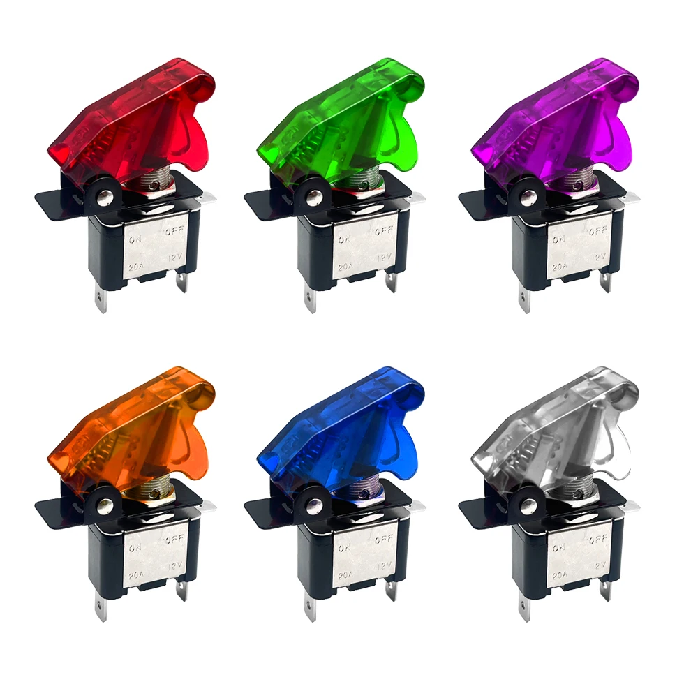 

Автомобиль Лодка Грузовик Светодиодный тумблер с подсветкой и защитной крышкой для самолета Красный Синий Зеленый Желтый Белый 12V20A