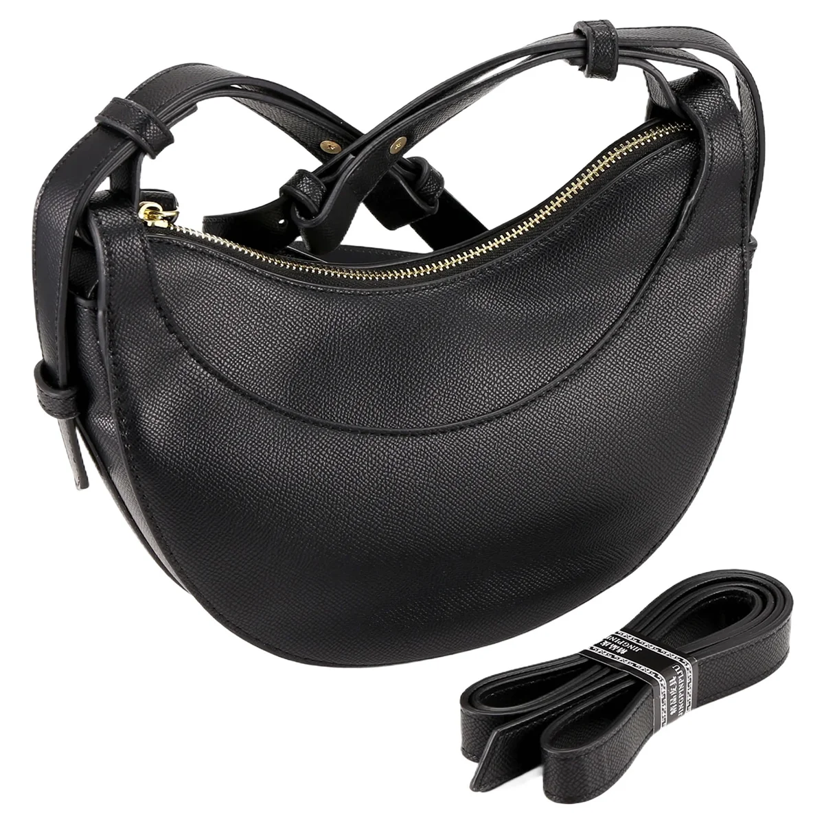 

Versatile Casual Crescent Bag Saddle Bag Fashionable Handbag Shoulder Bag Large Capacity Messenger Bag Black