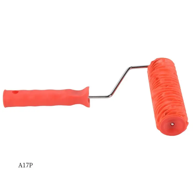 

AP-7Inch Embossed Zebra Stripe Painting Roller With Handle For Wall Decoration