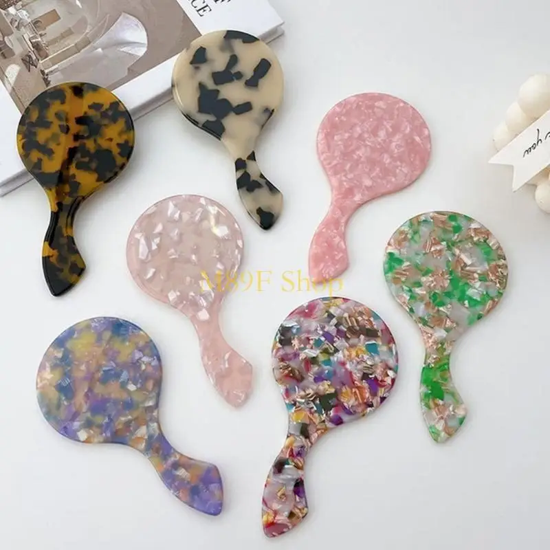 M89F Creative Makeup Mirror Handheld Cosmetic Mirror with Handle SPA Salon Mirrors Styling Tool for Women Girls