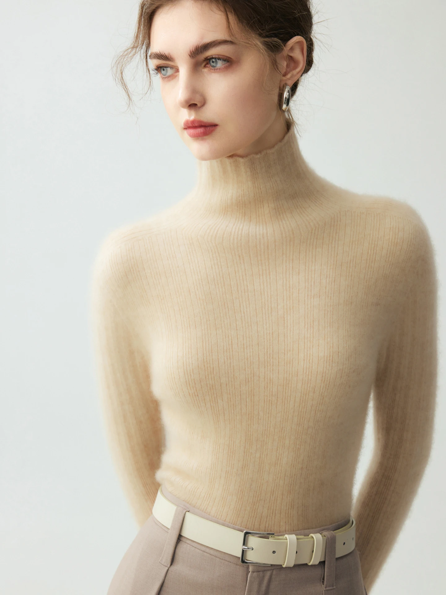 

Базовый осенне-зимний женский свитер из 100% кашемира, женский трикотаж, водолазка, пуловер, женская блузка, одежда с длинными рукавами, тонкие топы