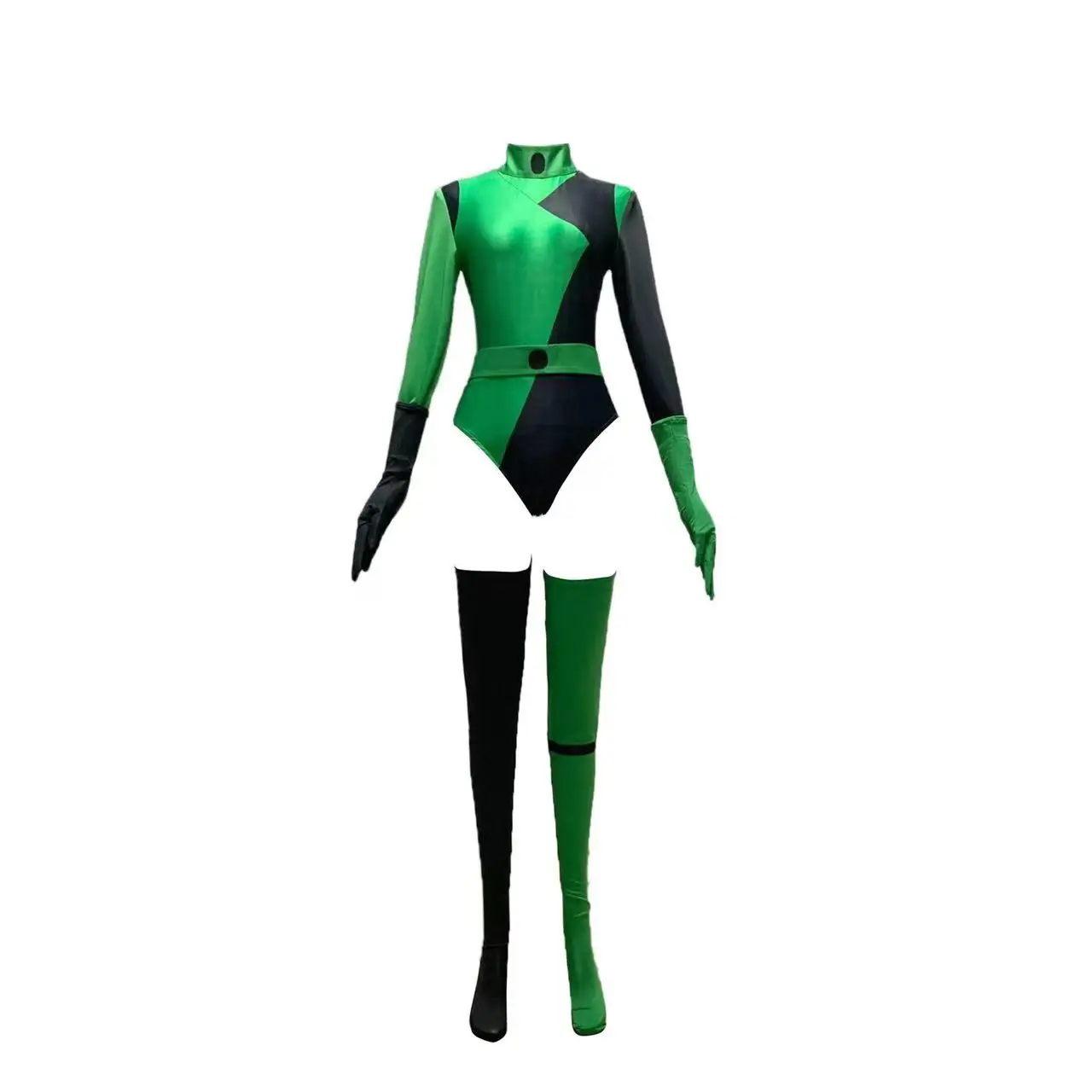 Shego Cosplay Traje para Mulher, Macacão Disfarçado, Fato Carnaval Halloween