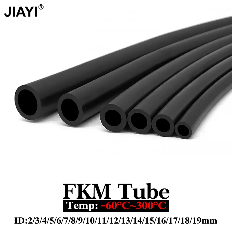 -60 ℃ ~ 300 ℃ Fluororubber Hose Fluororubber Pipe High Temperature Corrosion Resistance Oil Pipe 2mm /3 / 4 / 5 / 6 / 8 /10mm