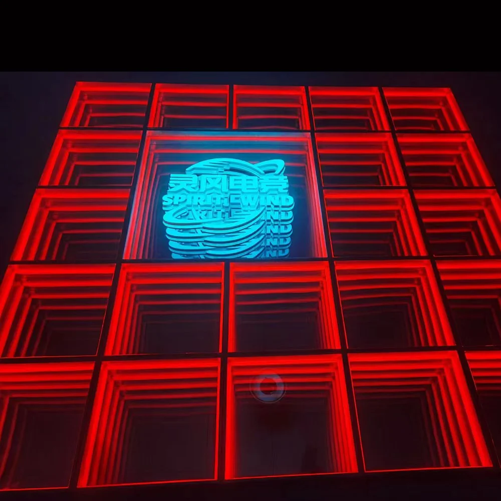 DMX RGB Light up 3D Interactive Sensor Led Floor Outdoor Wedding Event Dance Interactive Infinity Mirror Led Stage Floor