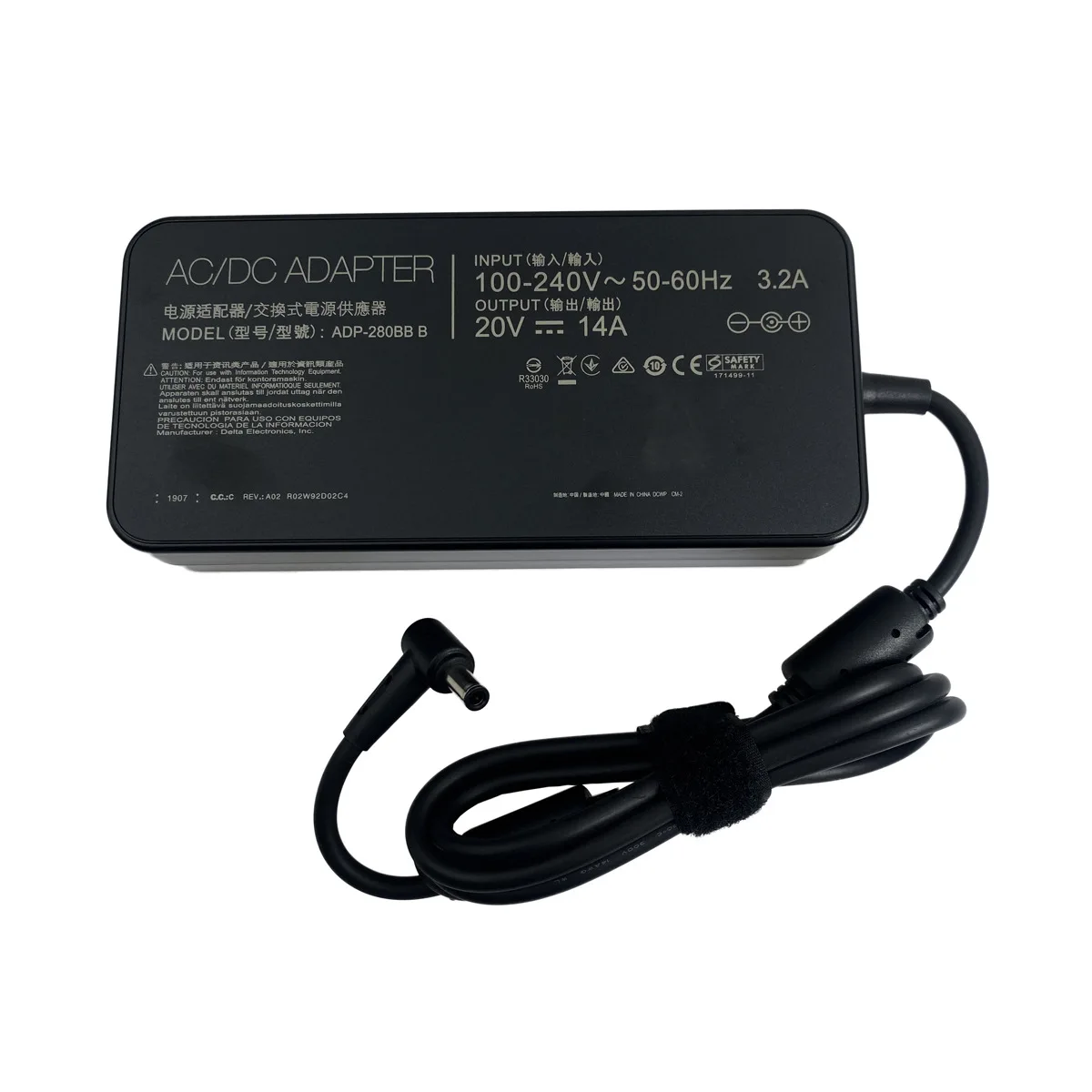 

280W 20V 14A 6.0*3.7mm AC Charger For ASUS ROG G703GX-EV017FR G703GS-WS71 G703GI ADP-280BB B Laptop Power Supply Adapter Cord