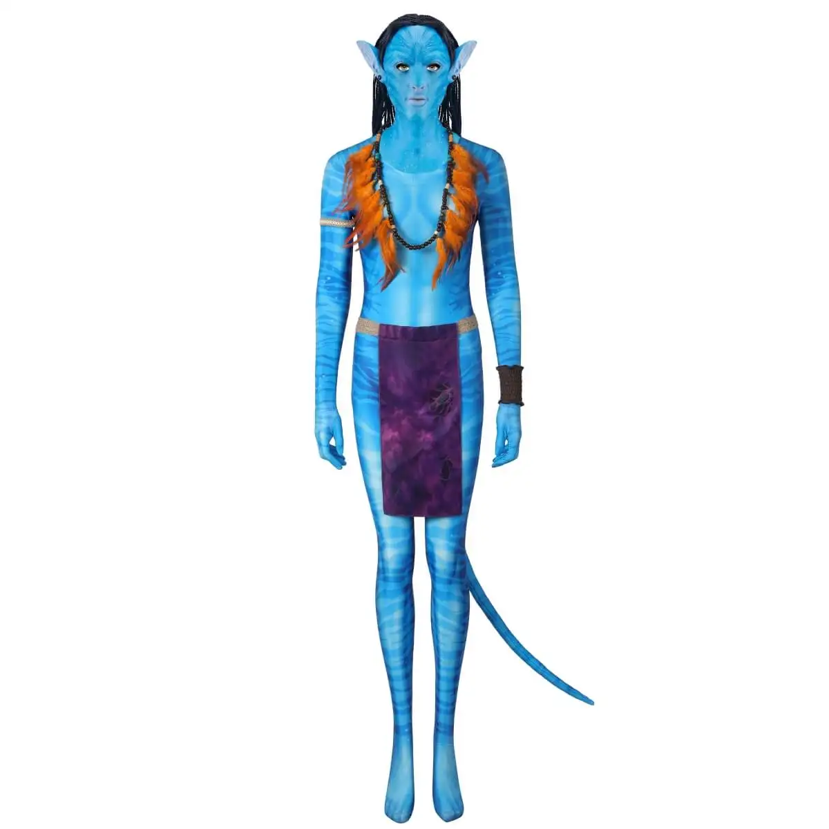 

Neytiri Cosplay Costume Women Way Water Avata Print Jumpsuit Mask Halloween Theme Party Carnival Disguise Outfit Women Takerlama