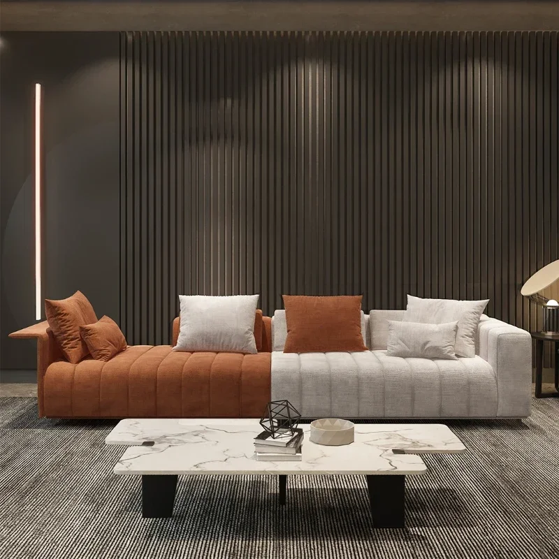 

Designer Sofa Minimalist Nordic Italian Creative Color Matching Straight Row Light Luxury