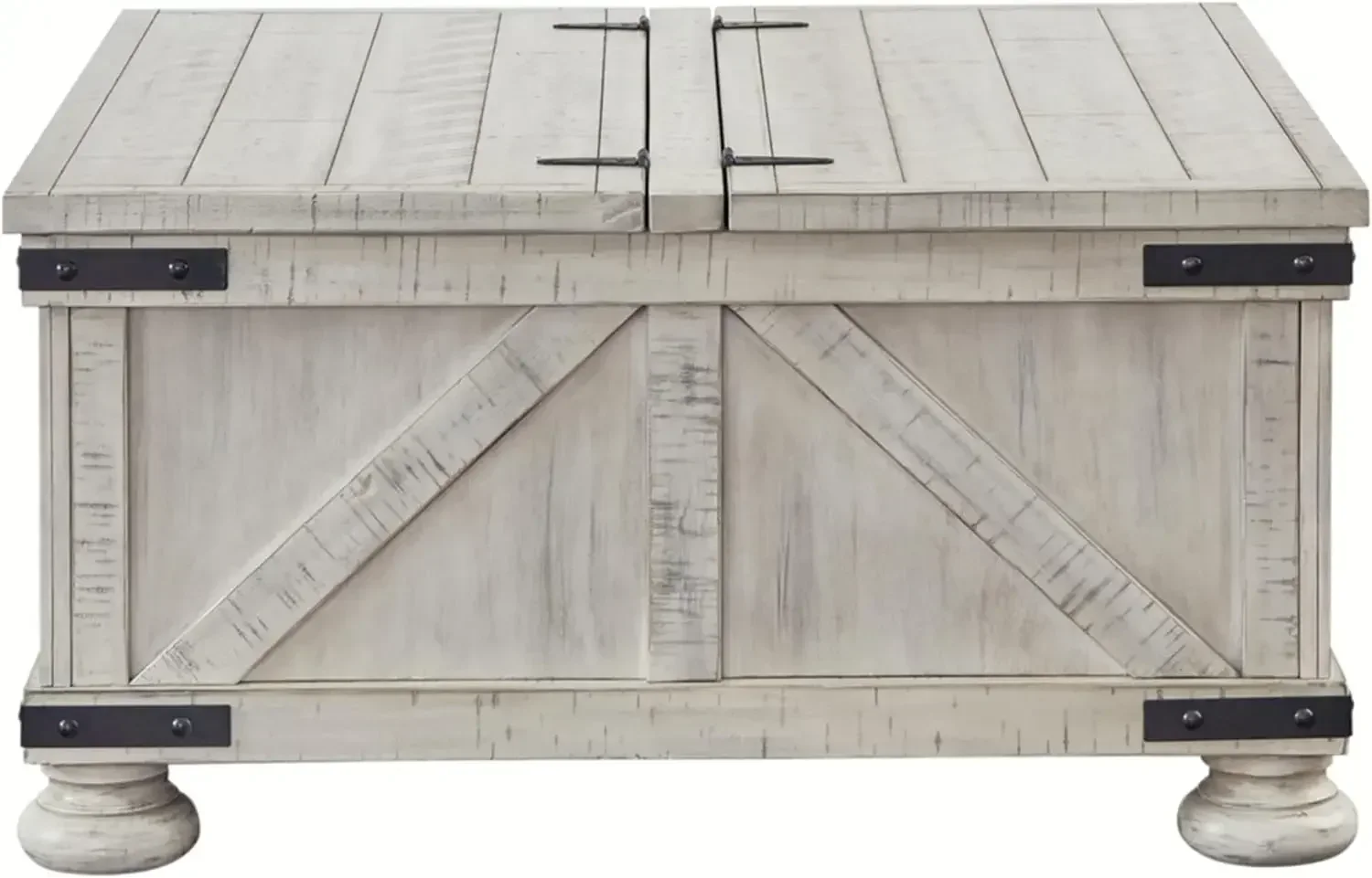 Carynhurst Casual Cocktail Table with Storage, Whitewash