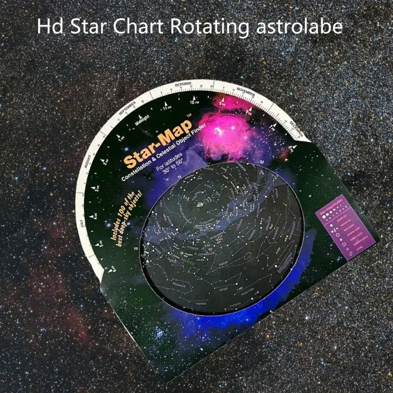 N0HC Detailed Astronomical Wheel Star Locator Chart For Enhancing Learning Experience