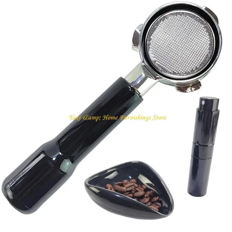 

W8EA 54mm Coffee Machine Handle Stainlesss Steel Coffee Portafilter Coffee Bean Tray