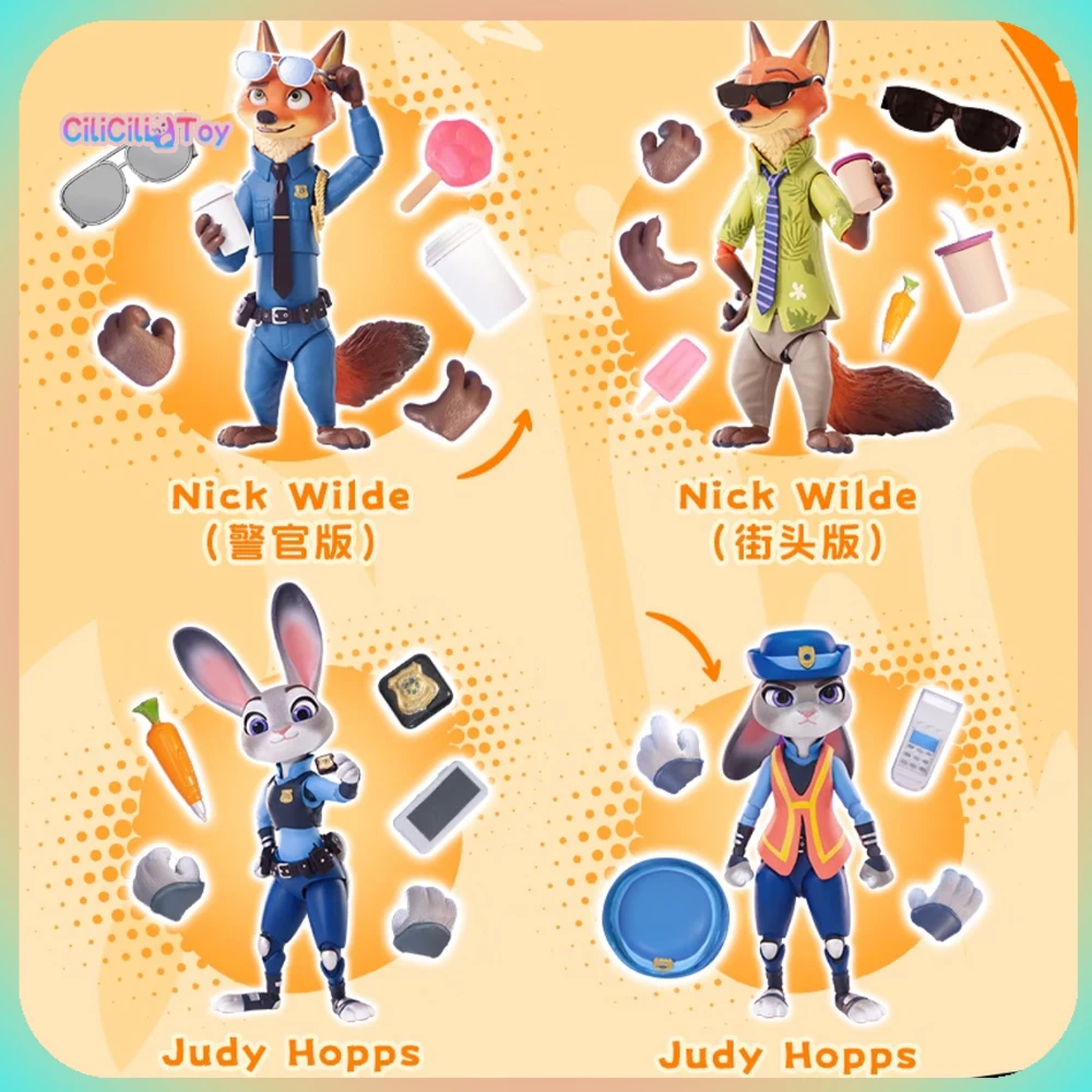 Genuine Zootopia Action Figure Series Blind Box Kawaii Bjd Mystery