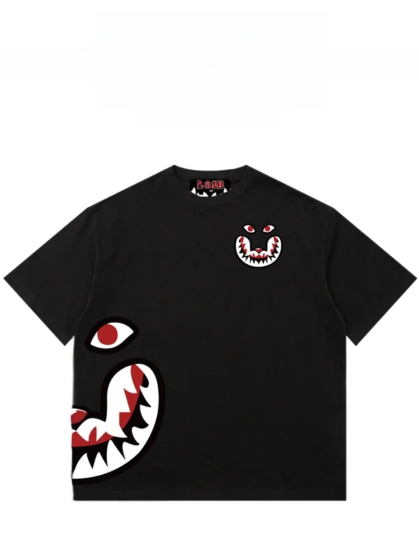 Camiseta de Manga Corta Losb, Unisex, 100% Algodón, Estilo Urbano, Cuello Redondo, para Parejas, Verano